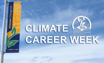 Climate Center Banner and clear blue sky
