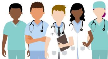 illustration of people in health care careers