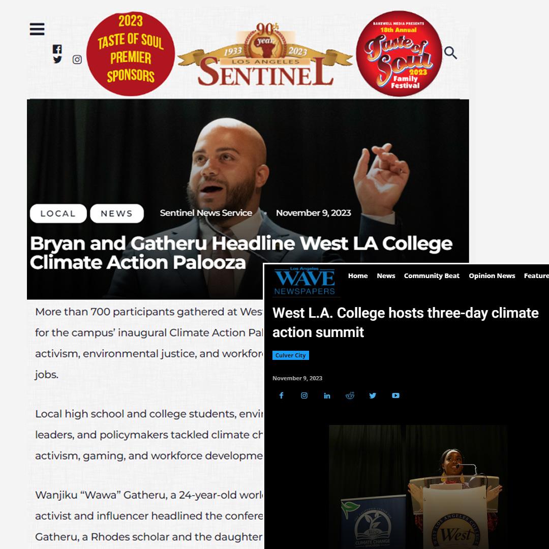 Screen print of LA Sentinel article on WLAC Palooza