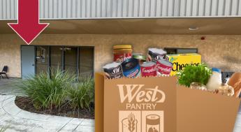 groceries next to food pantry