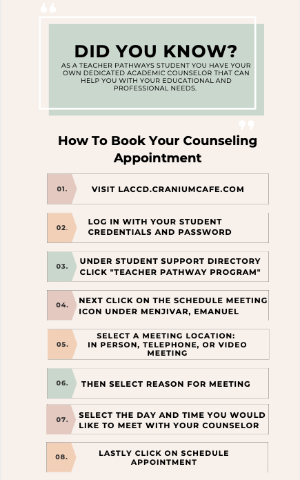 How to book your counseling appointment