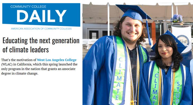 Climate Change Graduates with headline "Educating the next generation of climate leaders"