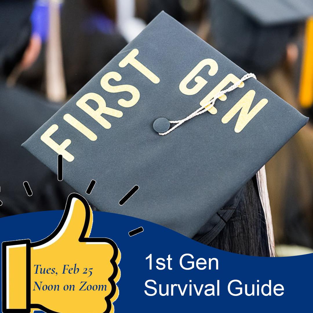 person wearing "First Gen" graduation cap